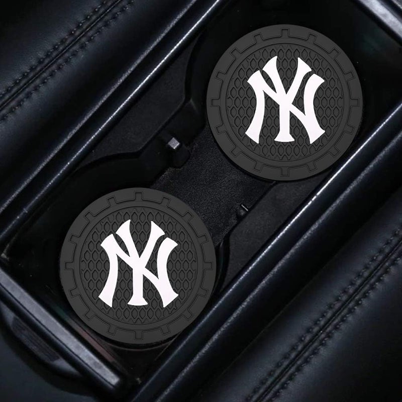 EMIJOY Yankees Car Cup Holder Coasters for Baseball Fans,NY Yankees Car Coasters for Vehicle Drink Holder,Baseball Stuffs New York Yankees Car Cup Holder Insert,Souvenir/Gifts for Baseball Fans,Car Cup Mat - Image 5